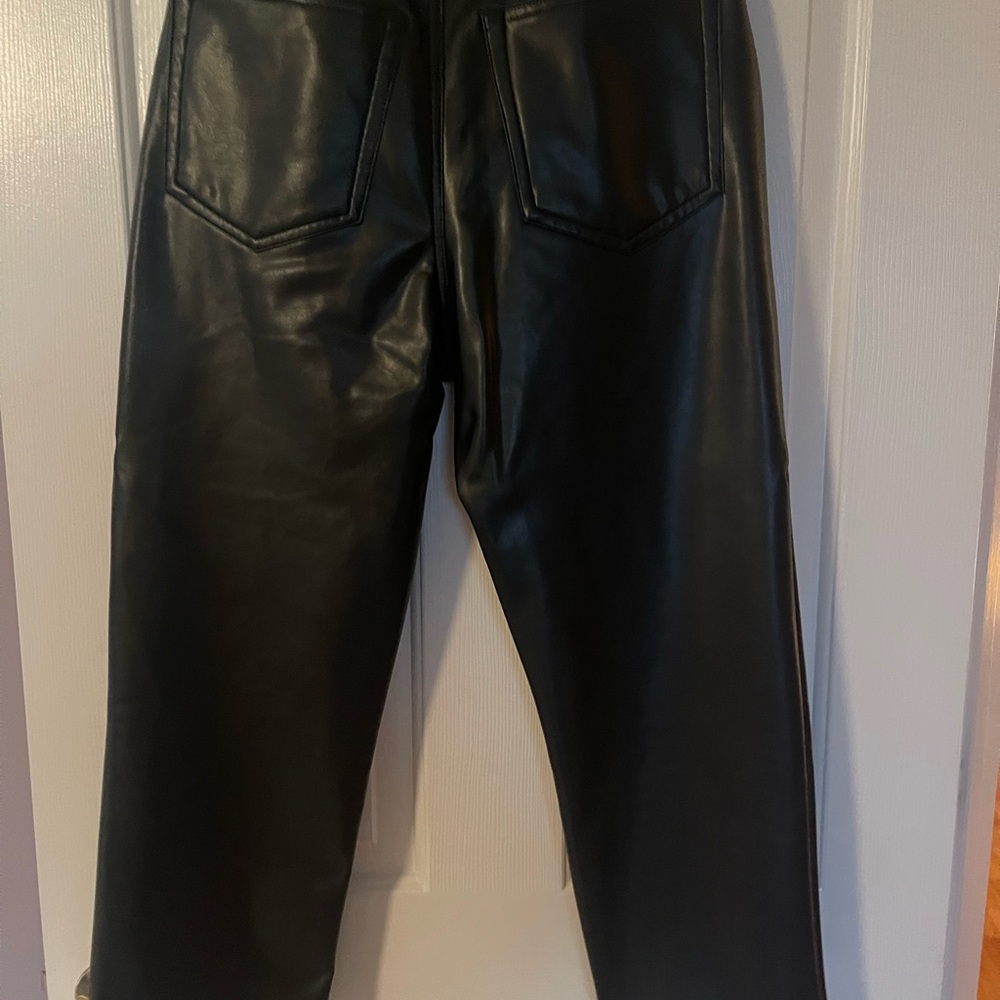 Black Faux Leather Pants